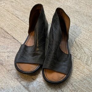 Free People Black Leather Sandals